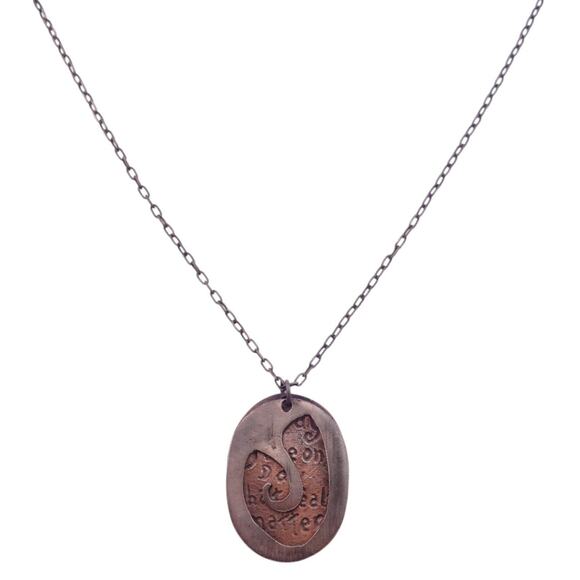 Anju Mixed Metals "Today is the Only Day that Matters" Pendant Necklace NEW - Picture 1 of 2